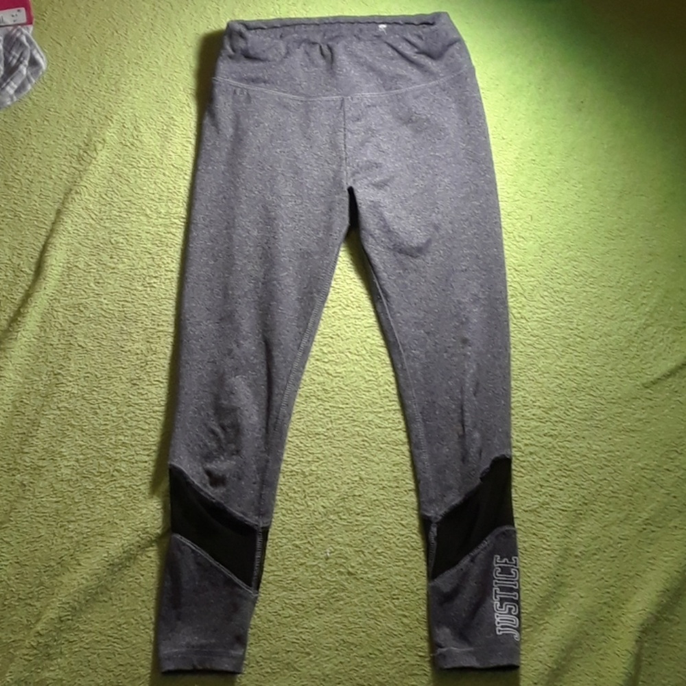 Girls Justice leggings with mesh detailing